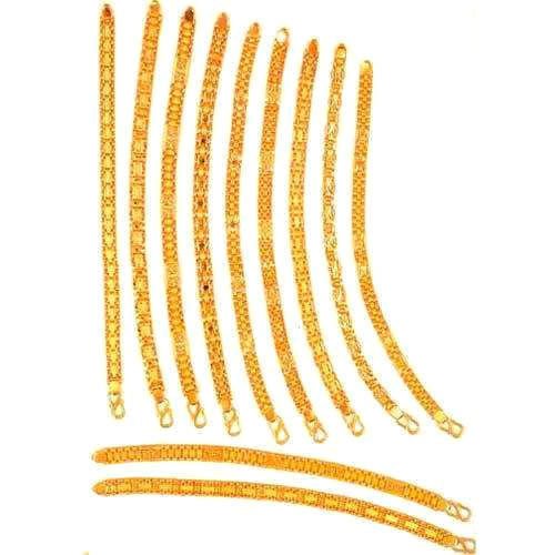 Minimal Lightweight 22k Gold Bracelet with Hearts Motif- PC Chandra  Valentine Collection