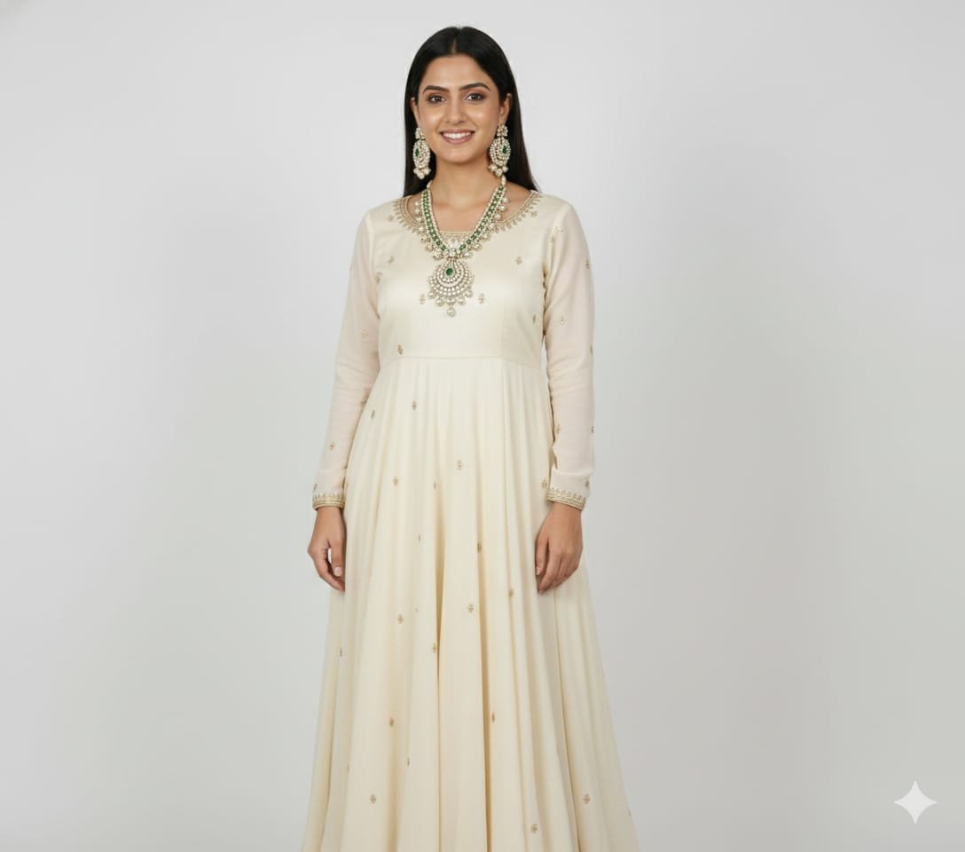 Image Of K - Pearl Emerald Rani Haar Necklace Set