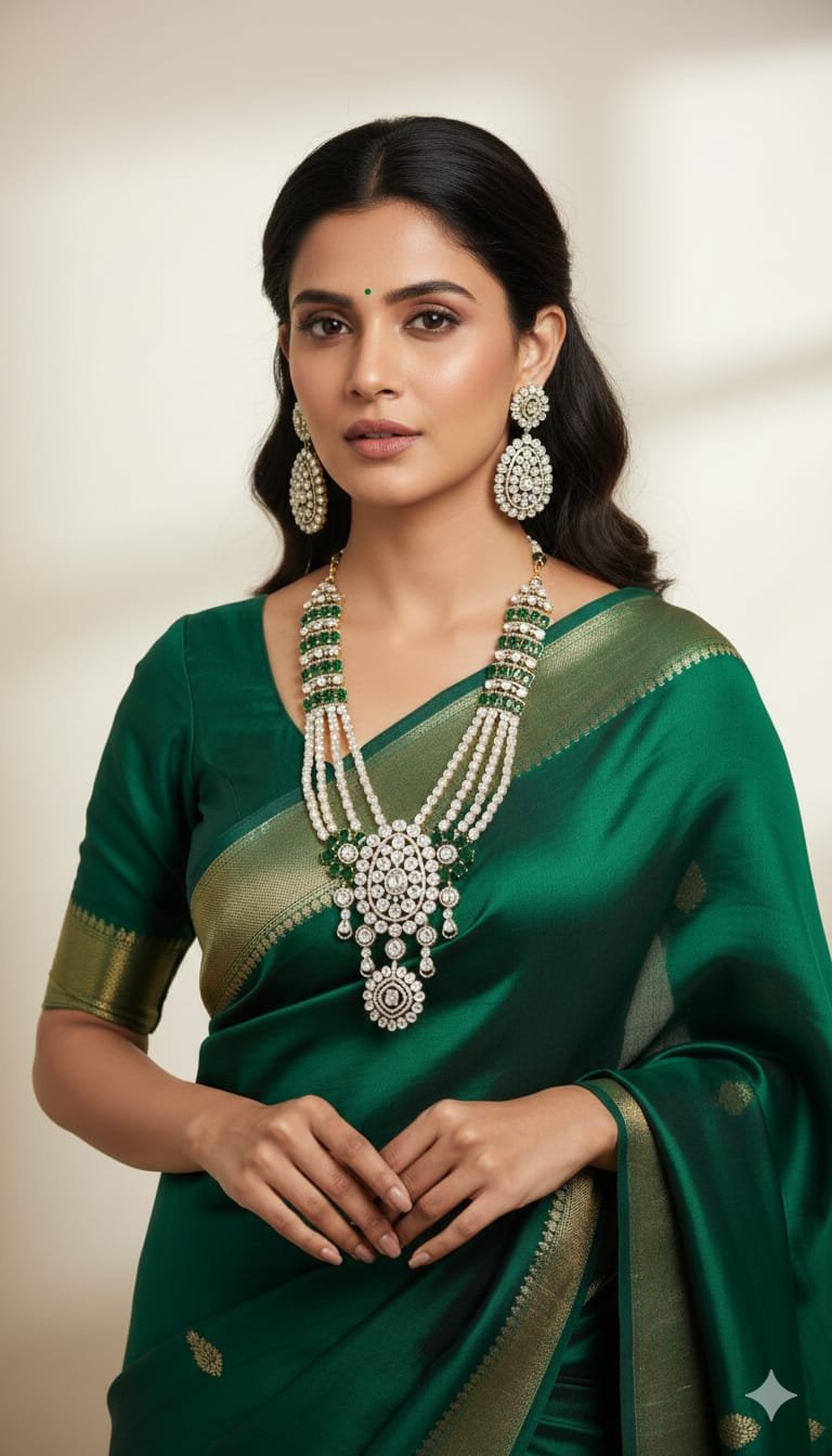 Image Of K - Diamond Polki Raani Haar Set