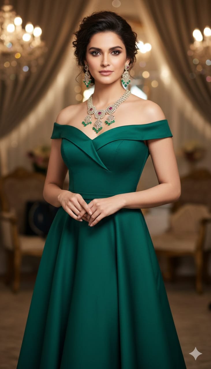 Image Of K - Diamond emerald ruby bridal jewellery set